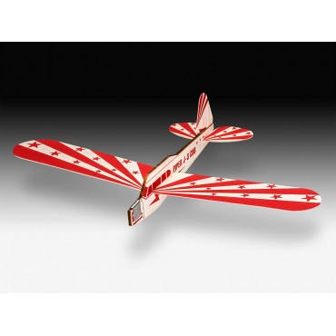 MINIATURA PARA MONTAR PLANADOR DE BALSA BALSABIRDS JET GLIDER VERMELHO EM MADEIRA REVELL REV 24312